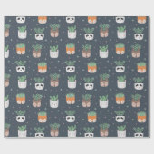 Succulenten in potten Verpakkingspapier Cadeaupapier (Vlak)