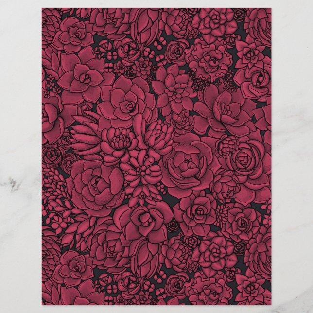 Succulenten in Viva Magenta - Kleur van het jaar 2 (Voorkant)