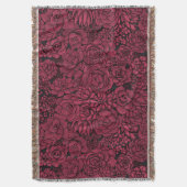 Succulenten in Viva Magenta - Kleur van het jaar 2 Deken (Voorkant Verticaal)