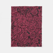Succulenten in Viva Magenta - Kleur van het jaar 2 Fleece Deken (Voorkant)