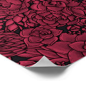 Succulenten in Viva Magenta - Kleur van het jaar 2 Poster (Hoek)