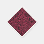 Succulenten in Viva Magenta - Kleur van het jaar 2 Servet (Hoek)