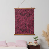 Succulenten in Viva Magenta - Kleur van het Jaar Hangend Wandkleed (Slaapkamer)