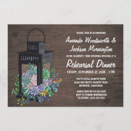 Succulenten + Lantaarn repetitie diner uitnodiging