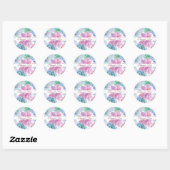 Succulenten Marmer Chic Vrijgezellenfeest Fiesta F Ronde Sticker (Vel)
