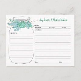 Succulenten Mason Jar Vrijgezellenfeest Recept Kaa Briefkaart