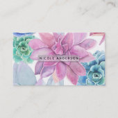Succulenten Moderne Chic Fiesta Tuin Bloemen Visitekaartje (Voorkant)