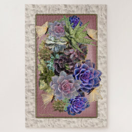 Succulenten op de strand legpuzzel