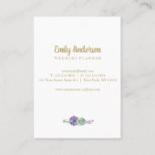 Succulenten paarsste hallo gouden kaart visitekaartje (Achterkant)