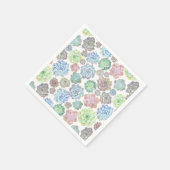 Succulenten papieren servet (Hoek)