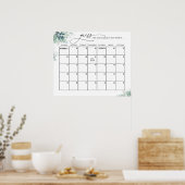 Succulenten Raad de Bevalling Datum Kalender Poster (Keuken)