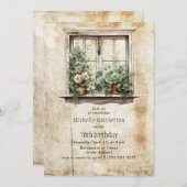 Succulenten Raam Tuin Rustiek 70e Verjaardag Kaart (Voorkant / Achterkant)