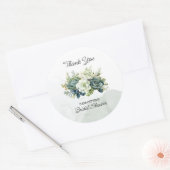Succulenten, rozen en groen Bruids Bedankt Ronde Sticker (Envelop)