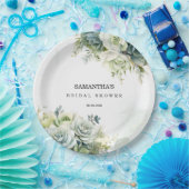 Succulenten, rozen en groen Vrijgezellenfeest Papieren Bordje (Feest)