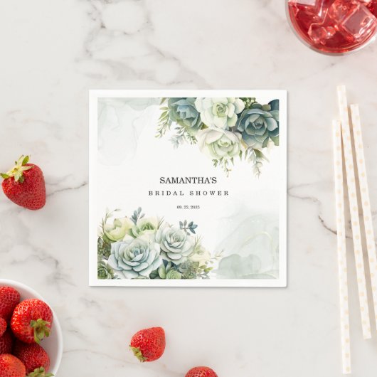 Succulenten, rozen en groen Vrijgezellenfeest Servet (Insitu)