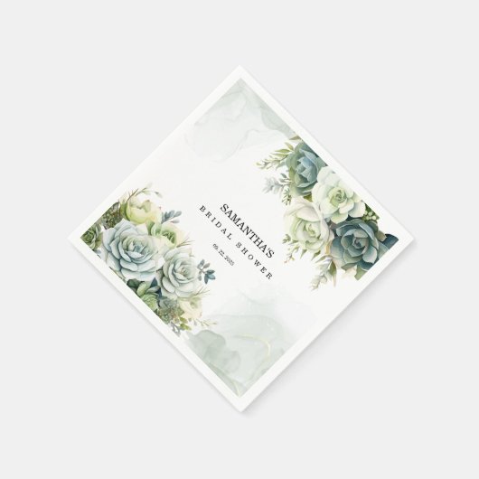 Succulenten, rozen en groen Vrijgezellenfeest Servet (Hoek)