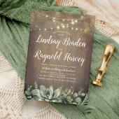 Succulenten | Rustic Greenery Country Barn Wedding Kaart