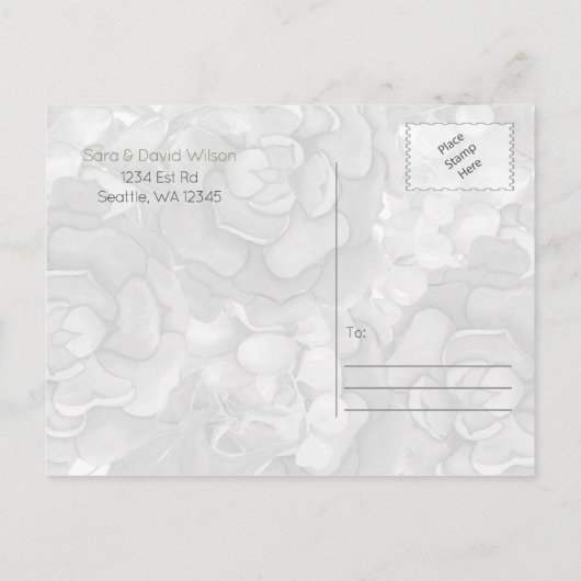 Succulenten Rustieke Bruiloft sparen de datum Aankondigingskaart (Achterkant)