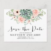 Succulenten save the date uitnodiging briefkaart (Voorkant)