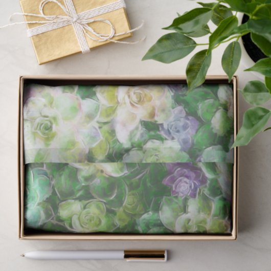 Succulenten schilderen door Cindy Bendel Tissuepapier (Geschenk)