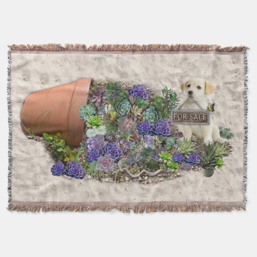 Succulenten te koop deken (Voorkant)