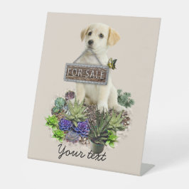 Succulenten te koop reclamebord met voetstuk