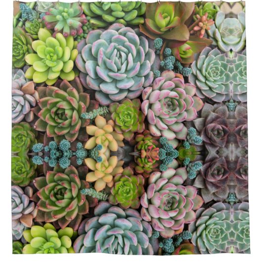Succulenten textuur Douchegordijn (Voorkant)