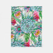 Succulenten tropische tuin fleece deken (Voorkant)
