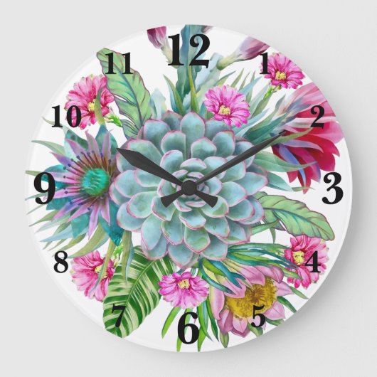 Succulenten Tropische tuin Grote Klok (Voorkant)