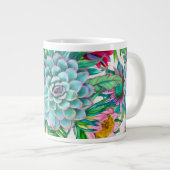 Succulenten tropische tuin grote koffiekop (Voorkant rechts)