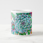 Succulenten tropische tuin grote koffiekop (Voorkant)