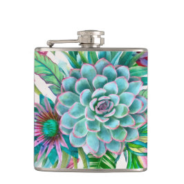 Succulenten tropische tuin heupfles