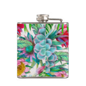 Succulenten tropische tuin heupfles (Achterkant)