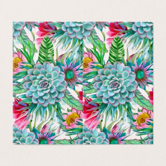 Succulenten tropische tuin kaart (Buitenkant ongevouwen)