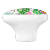 Succulenten tropische tuin keramische knop (Zijkant)