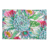 Succulenten tropische tuin kussensloop (Achterkant)