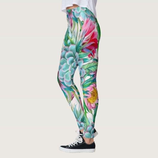 Succulenten tropische tuin leggings (Links)