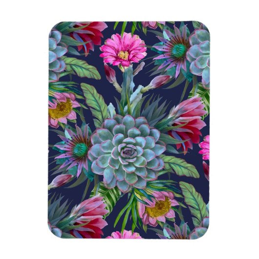 Succulenten tropische tuin magneet (Verticaal)