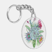 Succulenten tropische tuin sleutelhanger (Voorkant Links)
