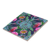 Succulenten tropische tuin tegeltje (Zijkant)