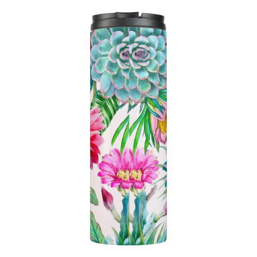 Succulenten tropische tuin thermosbeker (Achterkant)