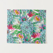 Succulenten tropische tuin wandkleed (Voorkant (horizontaal))