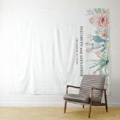 Succulenten trouwachtergrond. Cactus achtergrond Wandkleed (In Situ (horizontaal))