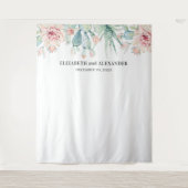 Succulenten trouwachtergrond. Cactus achtergrond Wandkleed (Voorkant)