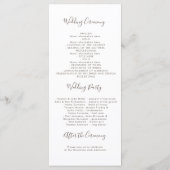 Succulenten Trouwprogramma's Programmakaart (Achterkant)