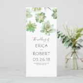 Succulenten Trouwprogramma's Programmakaart (Staand voorkant)