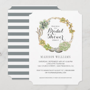 Succulenten, Twigs en Stenen   Vrijgezellenfeest Kaart