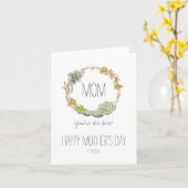 Succulenten, twijgen en stenen | Moederdag Kaart (Gele Bloem)