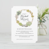 Succulenten, twijgen en stenen | Vrijgezellenfeest Kaart (Staand voorkant)