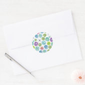 Succulenten - veelkleurig - ronde sticker (Envelop)